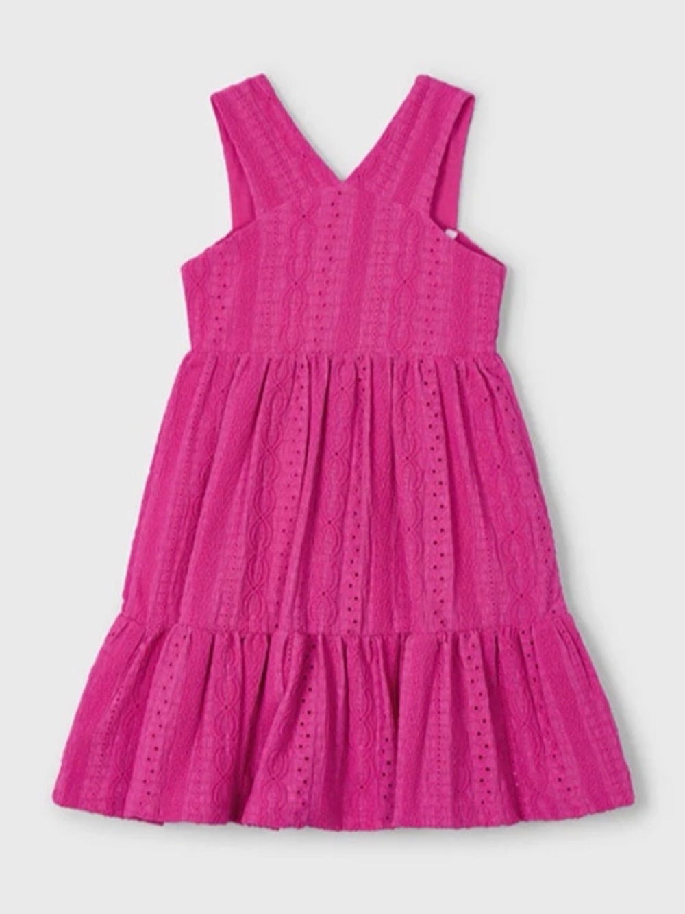 Mayoral kids Hot Pink Eyelet Tiered Sundress - size 6